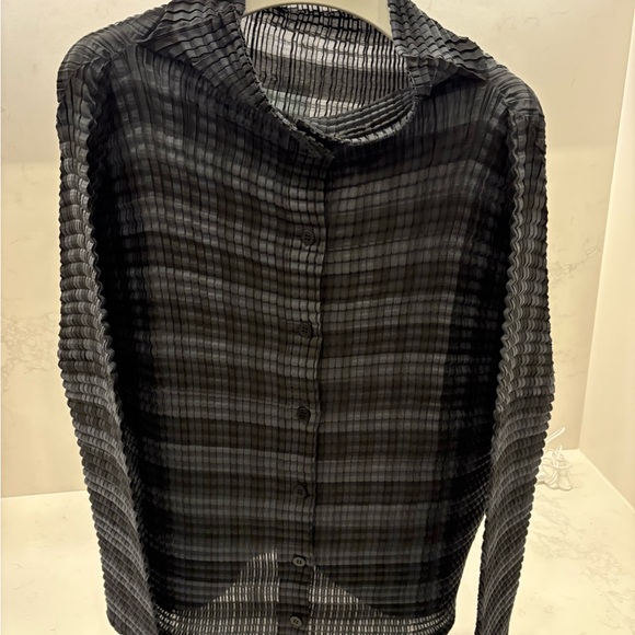Issey Miyake Tops - Issey Miyake Geometric “ME” cardigan blouse